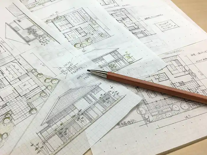 何度も提案してもらった手書きの間取り図